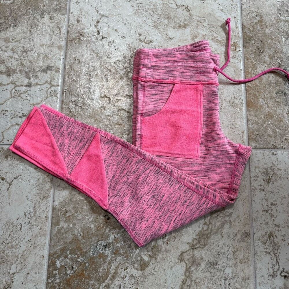 Free people movement (Lg) athletic joggers pants Hot Pink pockets drawstring
